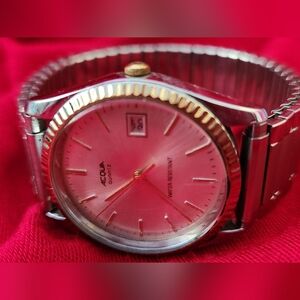 Vintage mens Acqua quartz Movement Watch Water Resistant